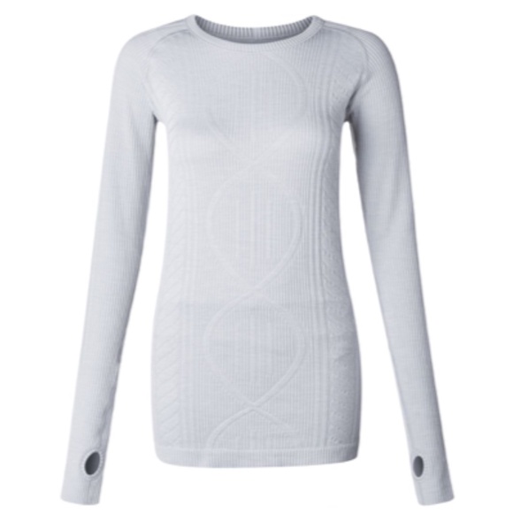 LULULEMON WOMENS REST LESS LONG SLEEVE CREWNECK SHIRT TOP SILVER SPOON SZ 4 GRAY - Picture 3 of 9